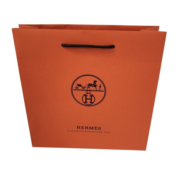 Hermes Gift Bag Logo Storage Decorative Crafting 11.5 x 11.5 x 4.75 in - Picture 14 of 14